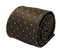 Chocolate coffee brown tie with light yellow pin spots in a subtle squared pattern