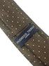 Chocolate coffee brown tie with light yellow pin spots in a subtle squared pattern