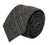 Coffee brown tweed wool check slim tie