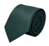 Dark forest pine green silky tie with subtle squared pattern