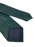Dark forest pine green silky tie with subtle squared pattern