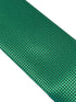 emerald green silky tie with subtle squared design