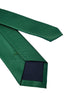 emerald green silky tie with subtle squared design