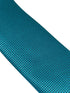teal turquoise green silky tie with subtle squared design