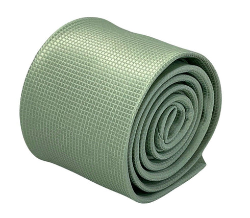 pale mint pistachio sage pastel green tie with subtle squared design