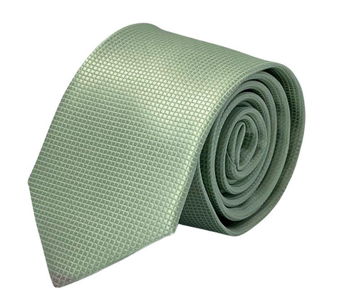 pale mint pistachio sage pastel green tie with subtle squared design