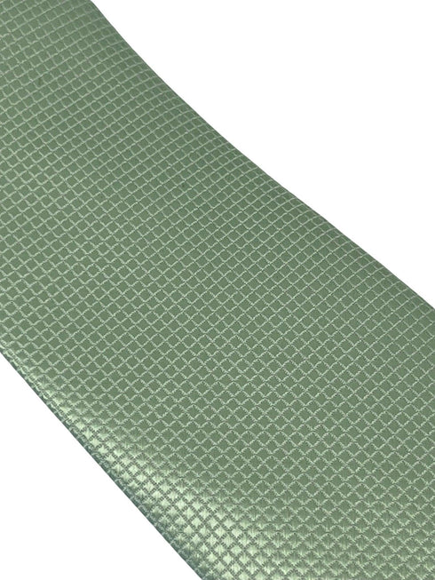 pale mint pistachio sage pastel green tie with subtle squared design