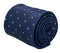 dark blue navy tie with geometric square design