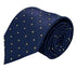 dark blue navy tie with geometric square design