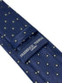 dark blue navy tie with geometric square design