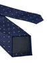 dark blue navy tie with geometric square design