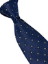 dark blue navy tie with geometric square design