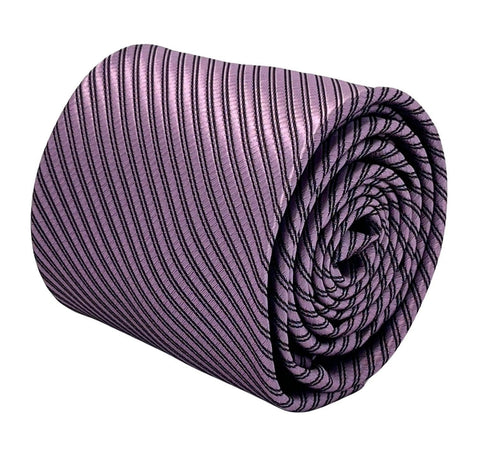 mauve pink purple striped tie