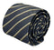 grey tie with honeycomb pattern & bronze stripe