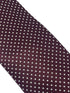 maroon burgundy red with white pin spot tie
