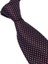 maroon burgundy red with white pin spot tie