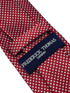 red and white check square design tie