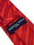 two tone red striped tie with glitter thread