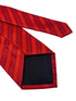 two tone red striped tie with glitter thread