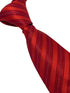 two tone red striped tie with glitter thread