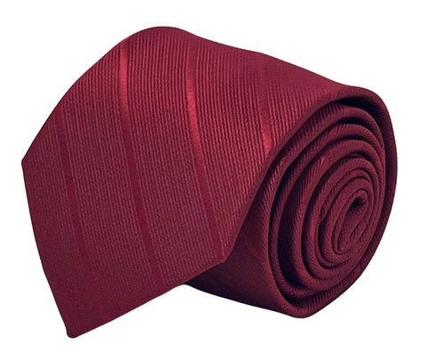 two tone red tie with subtle thin stripe