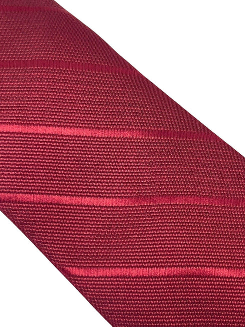two tone red tie with subtle thin stripe