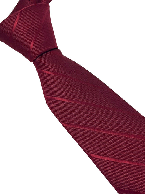 two tone red tie with subtle thin stripe