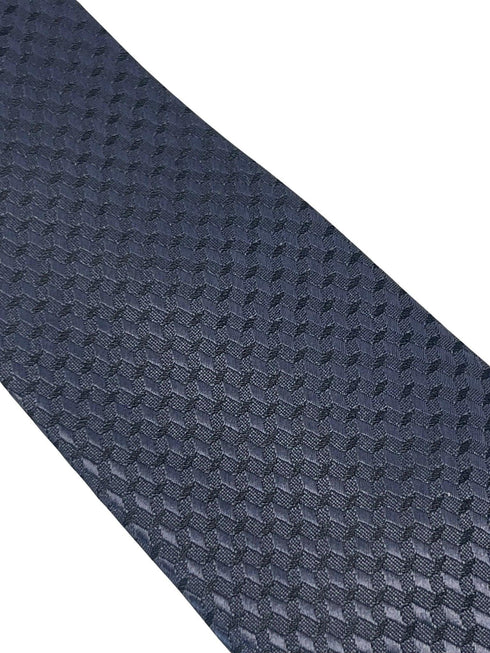 dark charcoal grey tie with geometric design