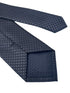dark charcoal grey tie with geometric design