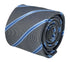 grey tie with light blue thin stripe