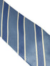 pale blue & white striped silky tie