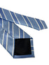 pale blue & white striped silky tie