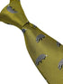 yellow gold tie with Hufflepuff badger design similar to Harry Potter