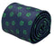 navy dark blue tie with tropical green Hawaii style flower hibiscus