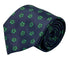 navy dark blue tie with tropical green Hawaii style flower hibiscus