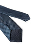 navy dark blue tie with dogtooth houndstooth design