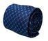 dark blue navy tie with square spotted design