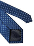 dark blue navy tie with square spotted design