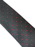 black tie with red pin spot design