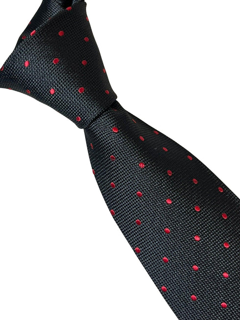 black tie with red pin spot design
