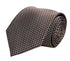 chocolate coffee brown tie with white pin spots