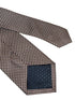 chocolate coffee brown tie with white pin spots