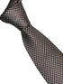 chocolate coffee brown tie with white pin spots