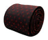 chocolate coffee brown tie with red polka spots