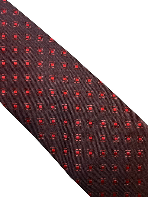 chocolate coffee brown tie with red polka spots