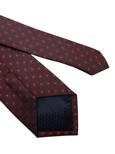 chocolate coffee brown tie with red polka spots