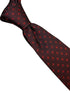 chocolate coffee brown tie with red polka spots