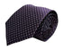dark purple tie with white pin spots