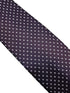 dark purple tie with white pin spots