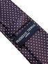dark purple tie with white pin spots